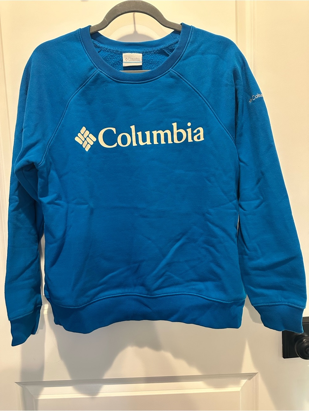 Columbia Pullover Sweatshirt in Bright Blue with White Logo